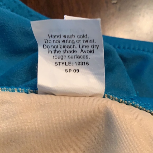 J. Crew XS blue bandeau bikini top and bottoms - Picture 5 of 5